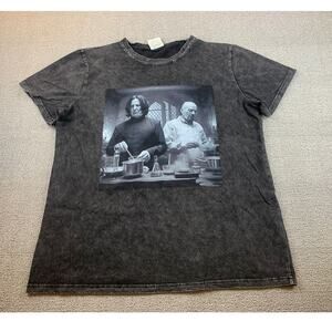 Comfort Colors Men's Large Faded Black Harry Potter Breaking Bad Graphic Tee